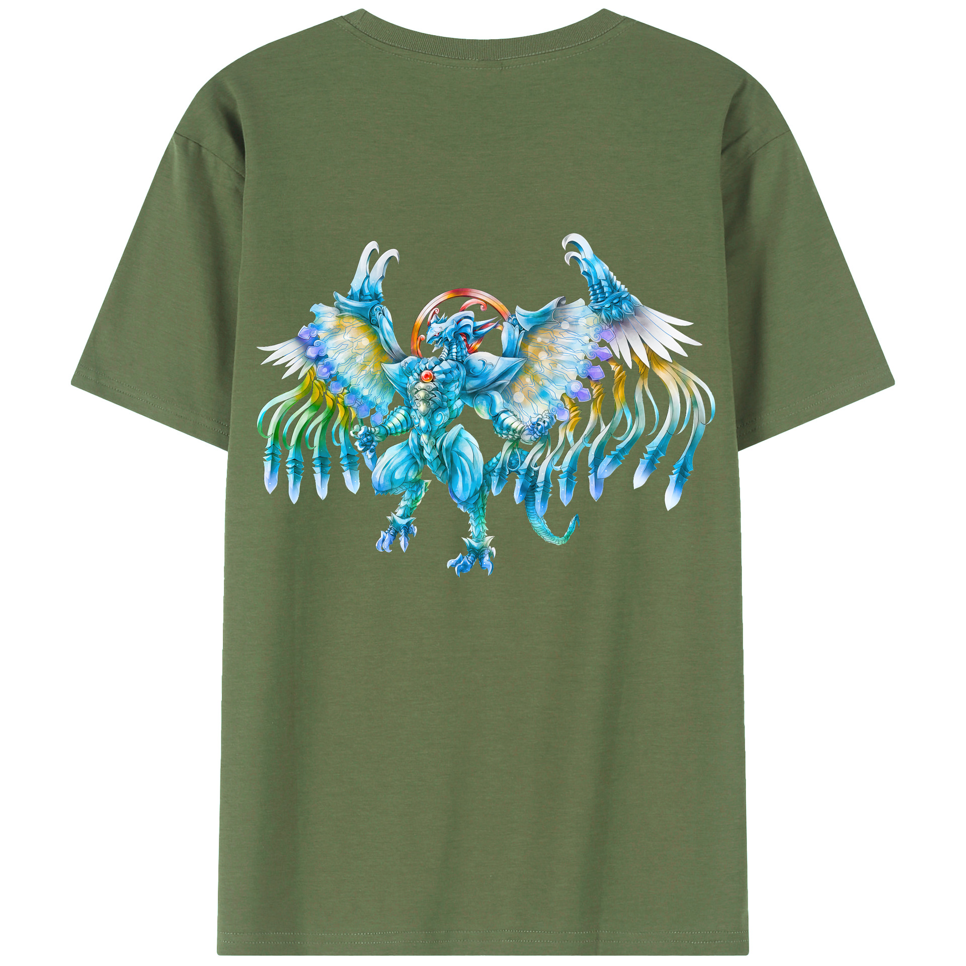 （画像用） 遊☆戯☆王 Yu-Gi-Oh! 綿100％ メンズ半袖Tシャツ（バックプリント） 通気性